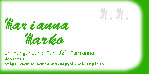 marianna marko business card